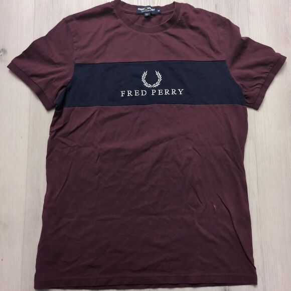 FRED PERRY Sportswear T Shirt Mens Medium Multi Color Short Sleeve Tee Shirt - Picture 1 of 5
